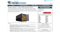 Desktop Screenshot of findastoragecontainer.com