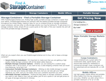 Tablet Screenshot of findastoragecontainer.com